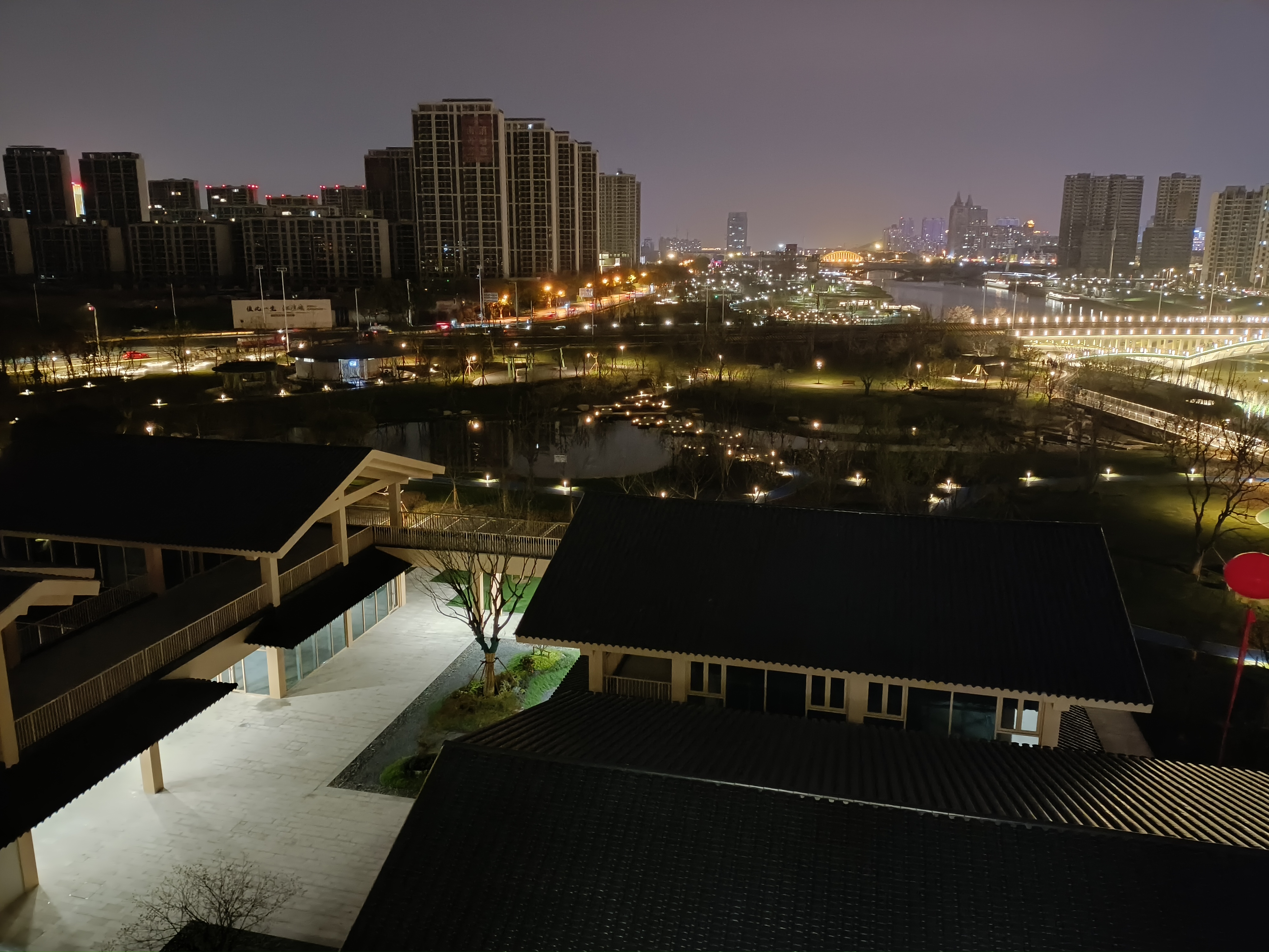 夜里的樱花主题公园的头图